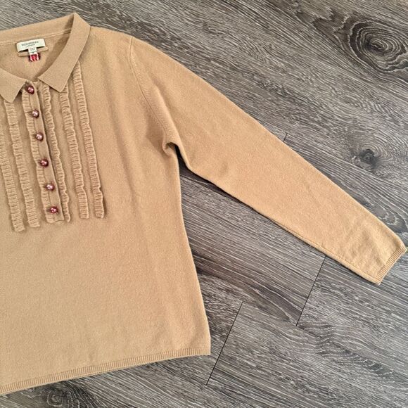 Burberry Light Camel Tan 100% Cashmere Sweater - Picture 5 of 13